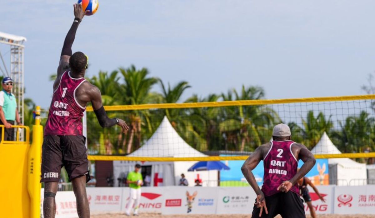 Qatar’s beach volleyball team wins gold at the Asian Beach Games final